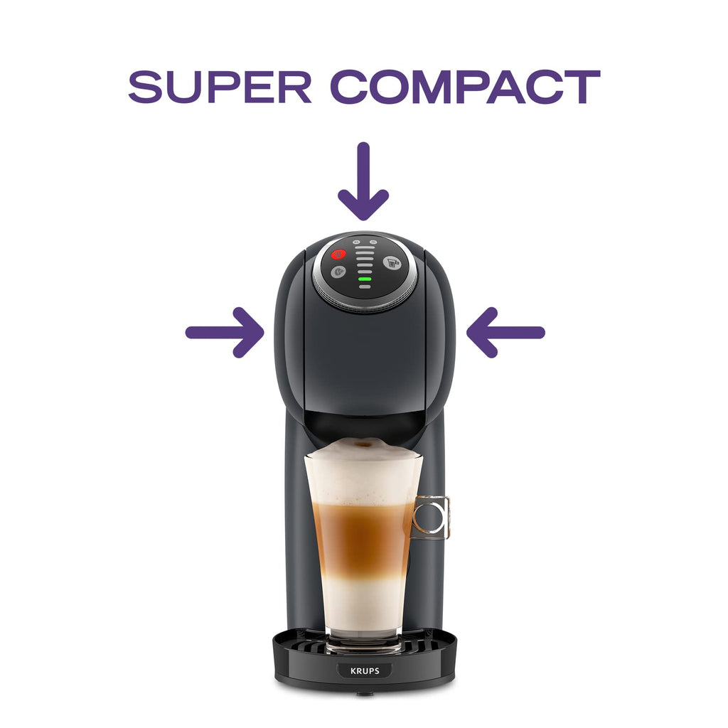 Opalineo - Dolce Gusto Machine à café capsules, Cafetière multi boissons, Pression 15 bars, Capacité 0,8 L, Fonction XL, Arrêt automatique, Genio S Plus gris KP340B10