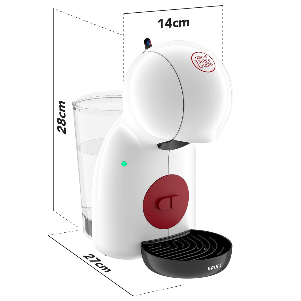Opalineo Exclusive - Dolce Gusto Machine à café capsules, 15 bars, Multi-boissons, , Piccolo XS, KP1A3110, Blanc / Rouge