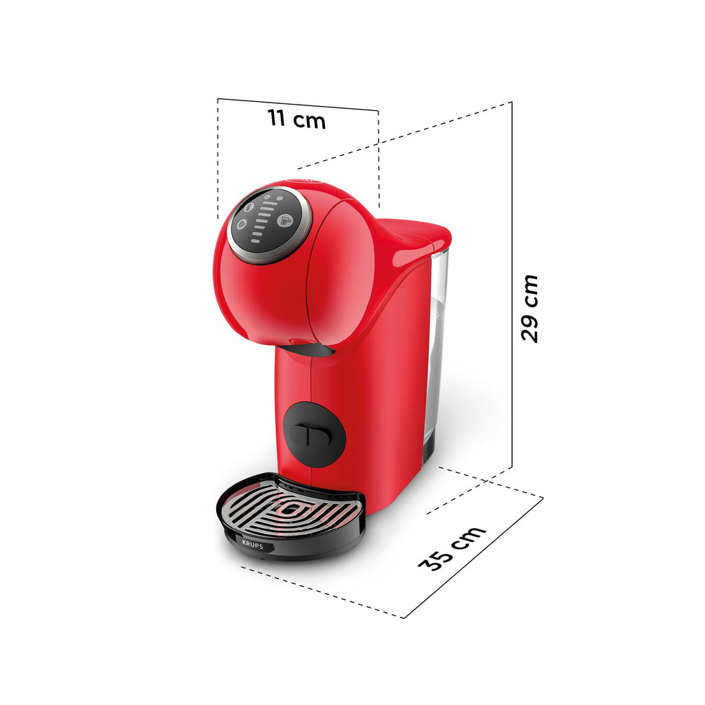 Opalineo - Dolce Gusto Machine à café capsules, 15 bars, Genio S Plus, Rouge KP340510