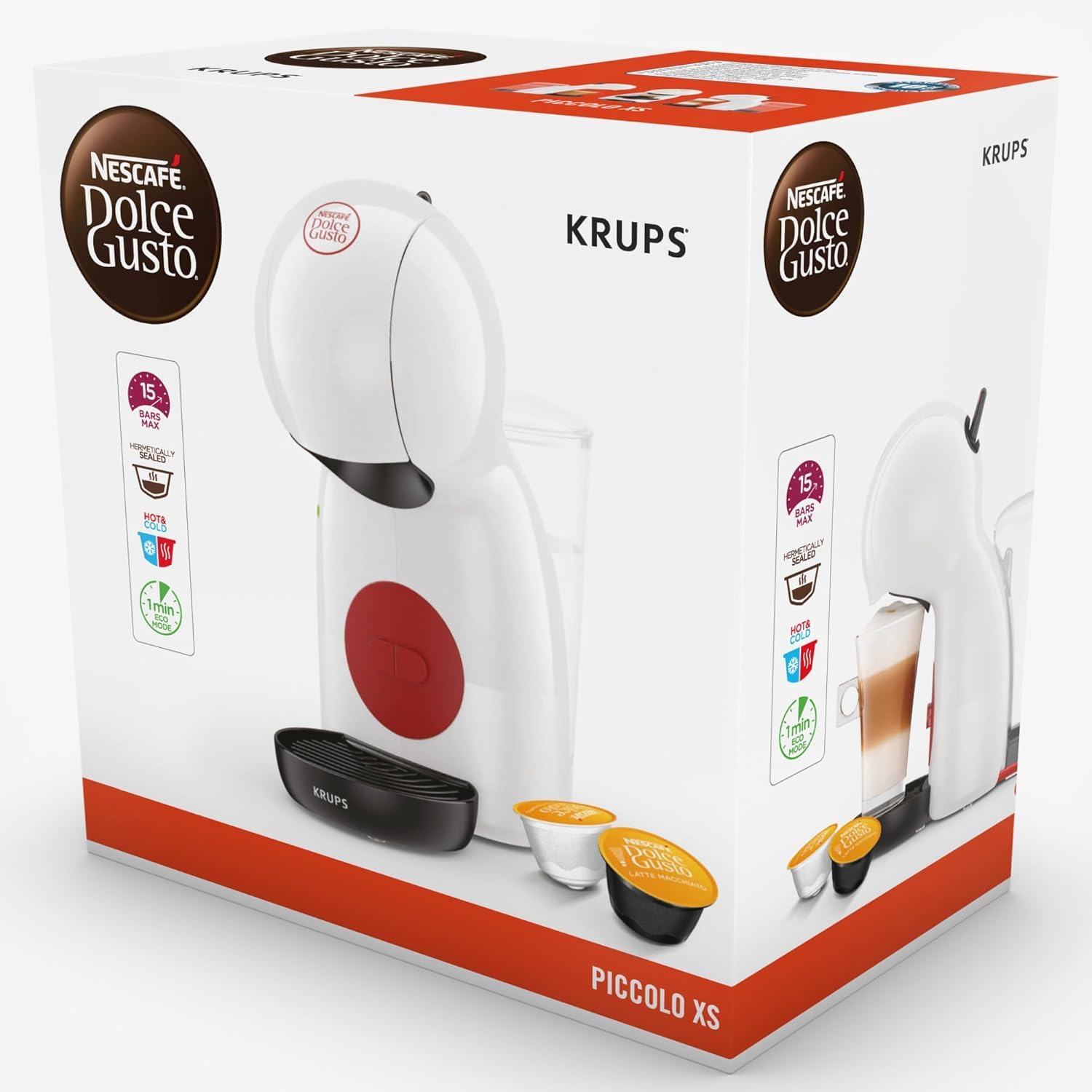 Opalineo - Dolce Gusto Piccolo XS Machine à café à dosettes, ultra compacte, Taupe, KP1A3A