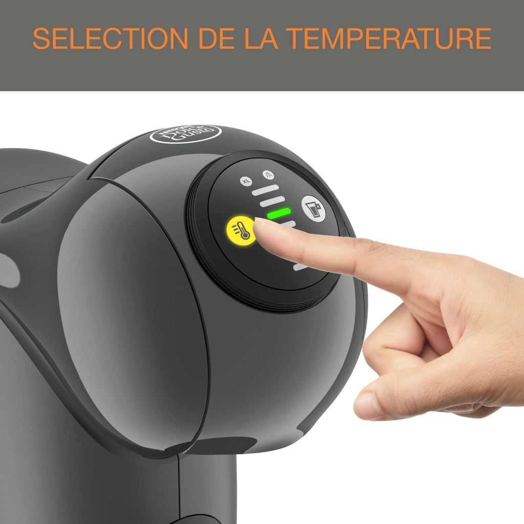 Opalineo - Dolce Gusto Machine à café dosettes multi-boissons, 0,8 L, Machine à espresso, Genio S KP243B10, Anthracite