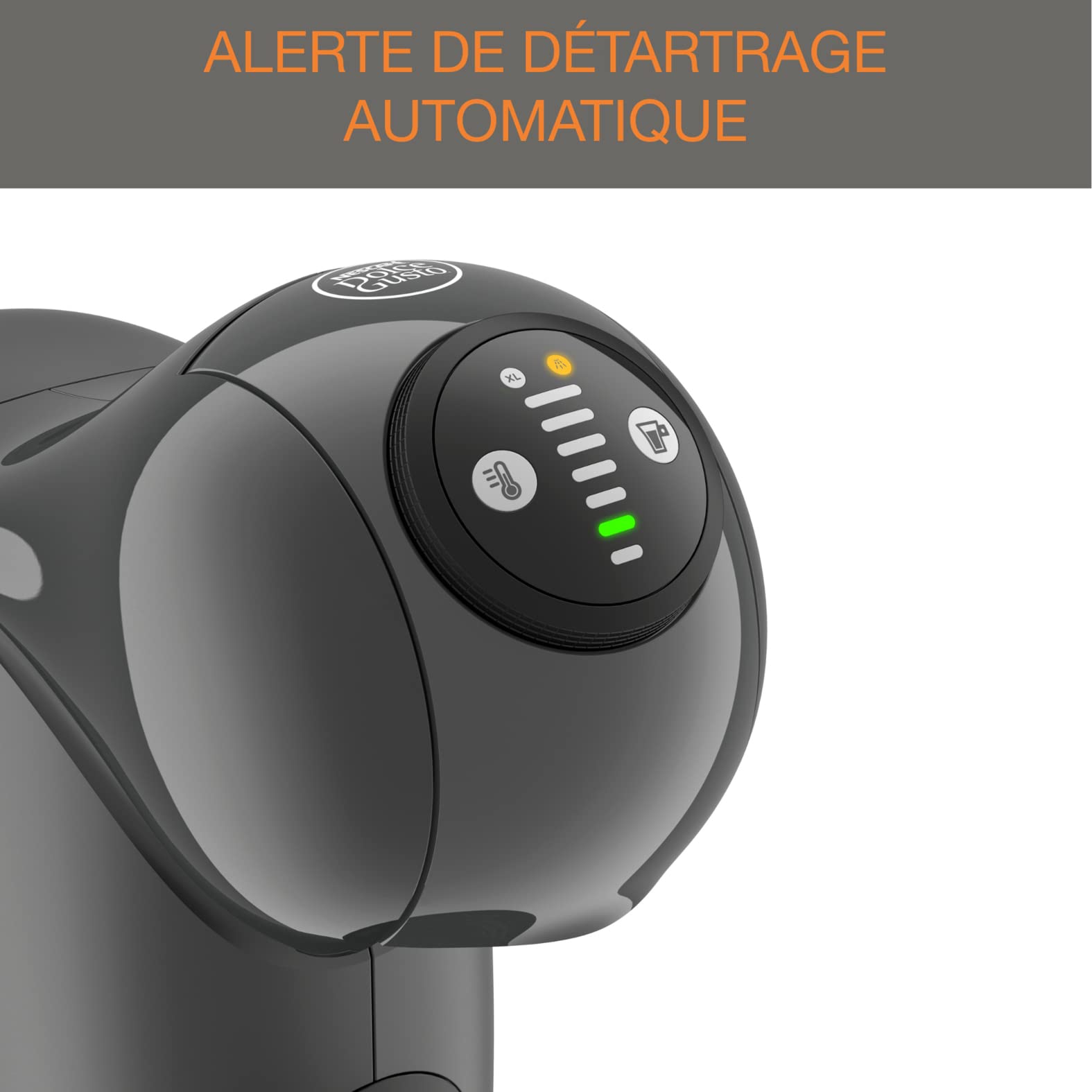 Opalineo - Dolce Gusto Machine à café dosettes multi-boissons, 0,8 L, Machine à espresso, Genio S KP243B10, Anthracite