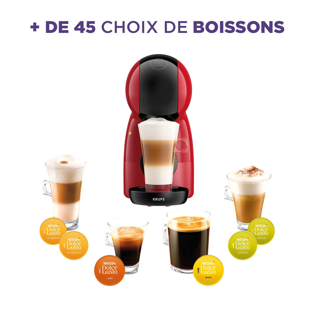 Opalineo Exclusive - Dolce Gusto Machine à café capsules, Pression 15 Bars, Piccolo XS Rouge KP1A3510
