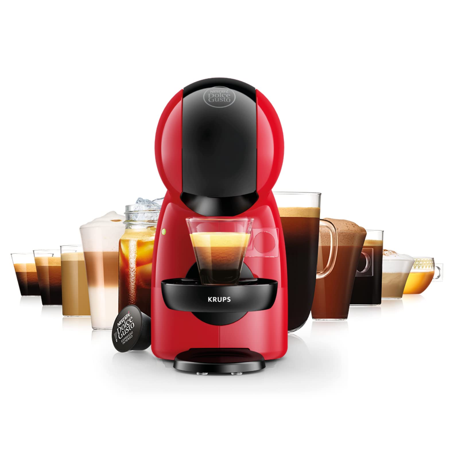 Opalineo Exclusive - Dolce Gusto Machine à café capsules, Pression 15 Bars, Piccolo XS Rouge KP1A3510