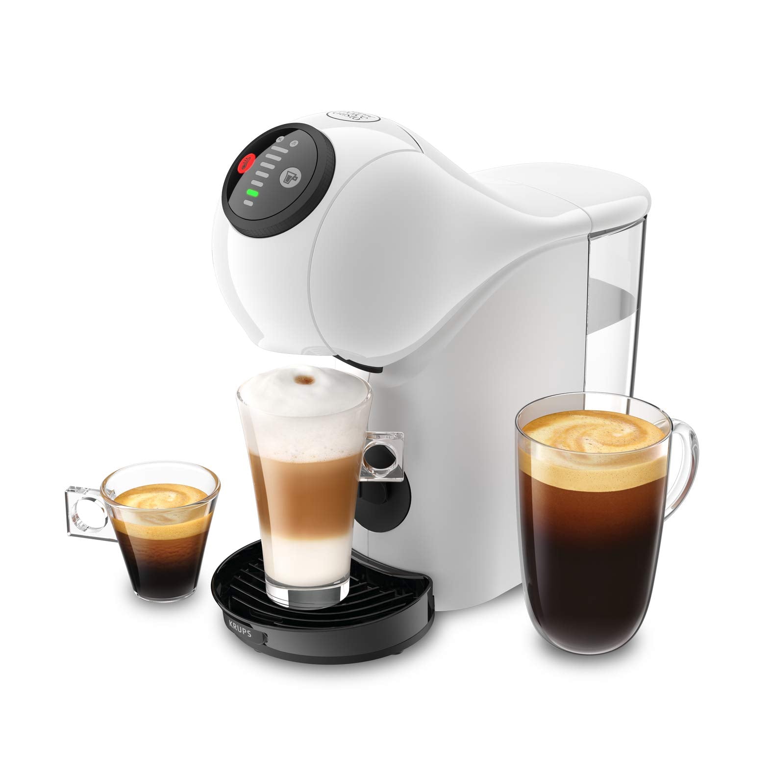 Opalineo - Dolce Gusto Machine à café, Cafetière capsules, Fonction XL, Intuitive, Genio S, Blanc, KP240110