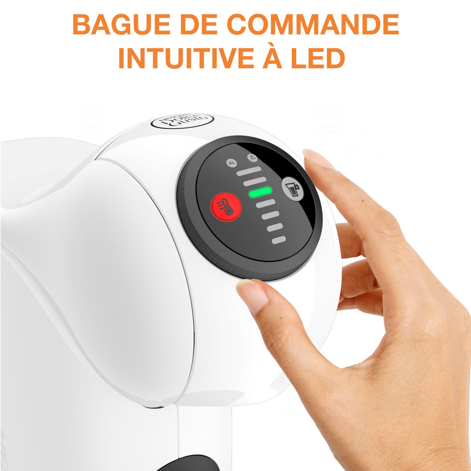 Opalineo Exclusive - Dolce Gusto, Machine à café dosettes, Genio S KP243110, Blanche