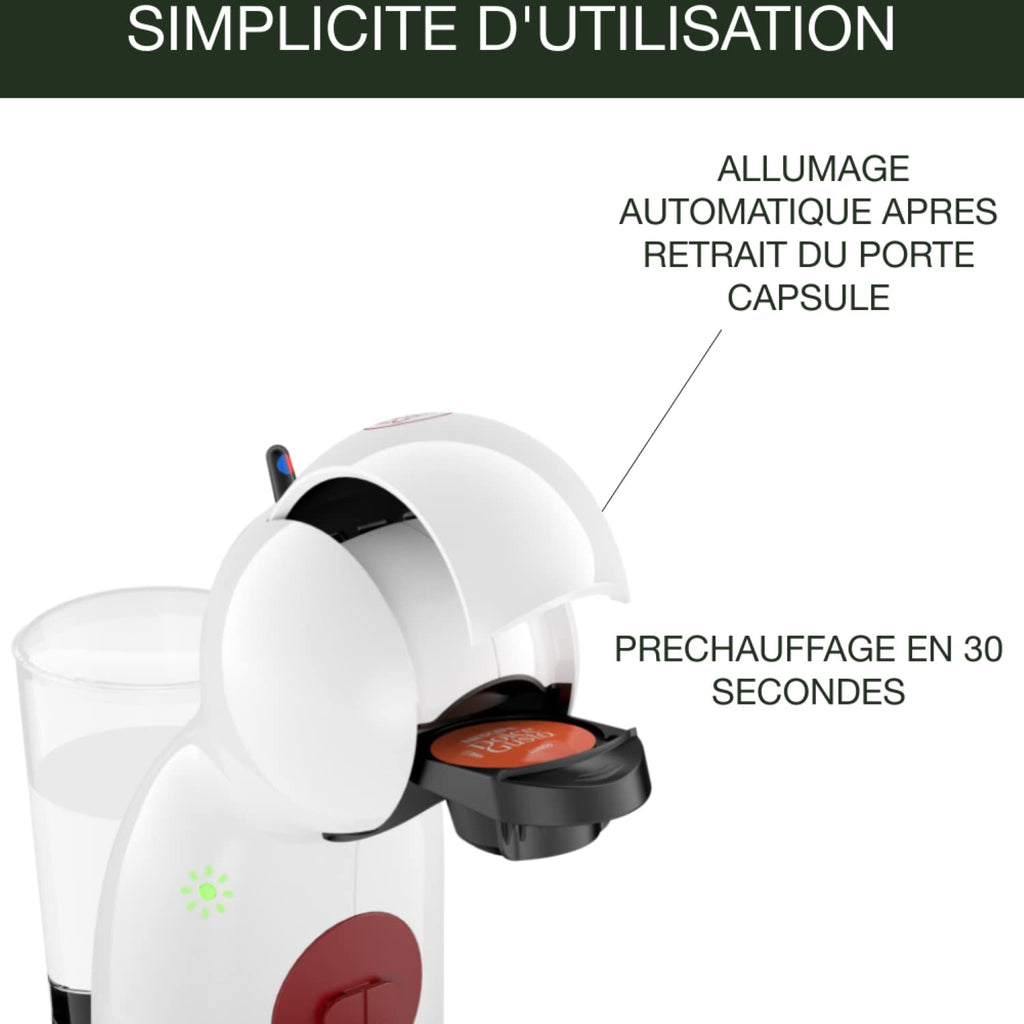 Opalineo Exclusive - Dolce Gusto Machine à café capsules, 15 bars, Multi-boissons, , Piccolo XS, KP1A3110, Blanc / Rouge