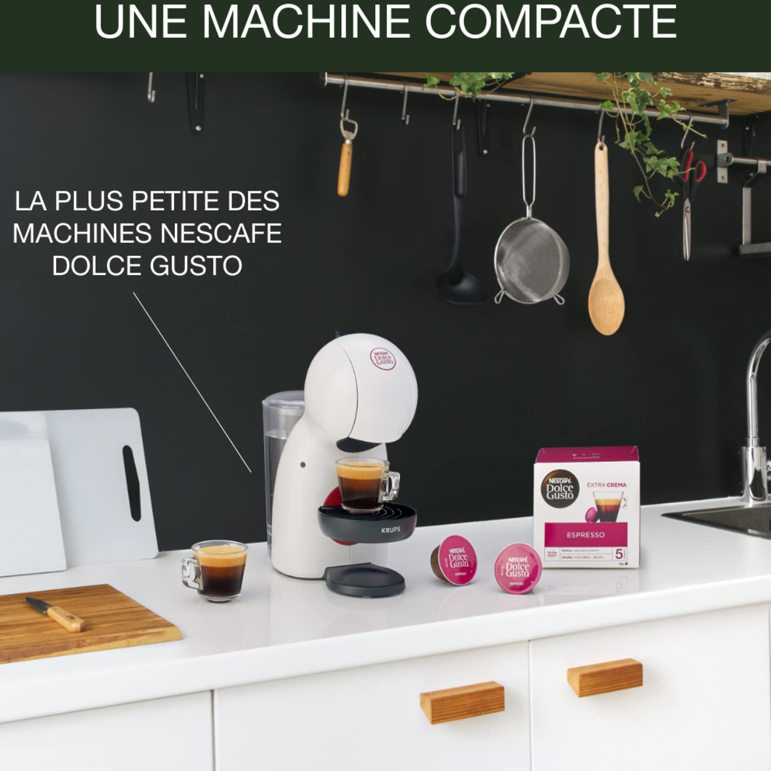 Opalineo Exclusive - Dolce Gusto Machine à café capsules, 15 bars, Multi-boissons, , Piccolo XS, KP1A3110, Blanc / Rouge