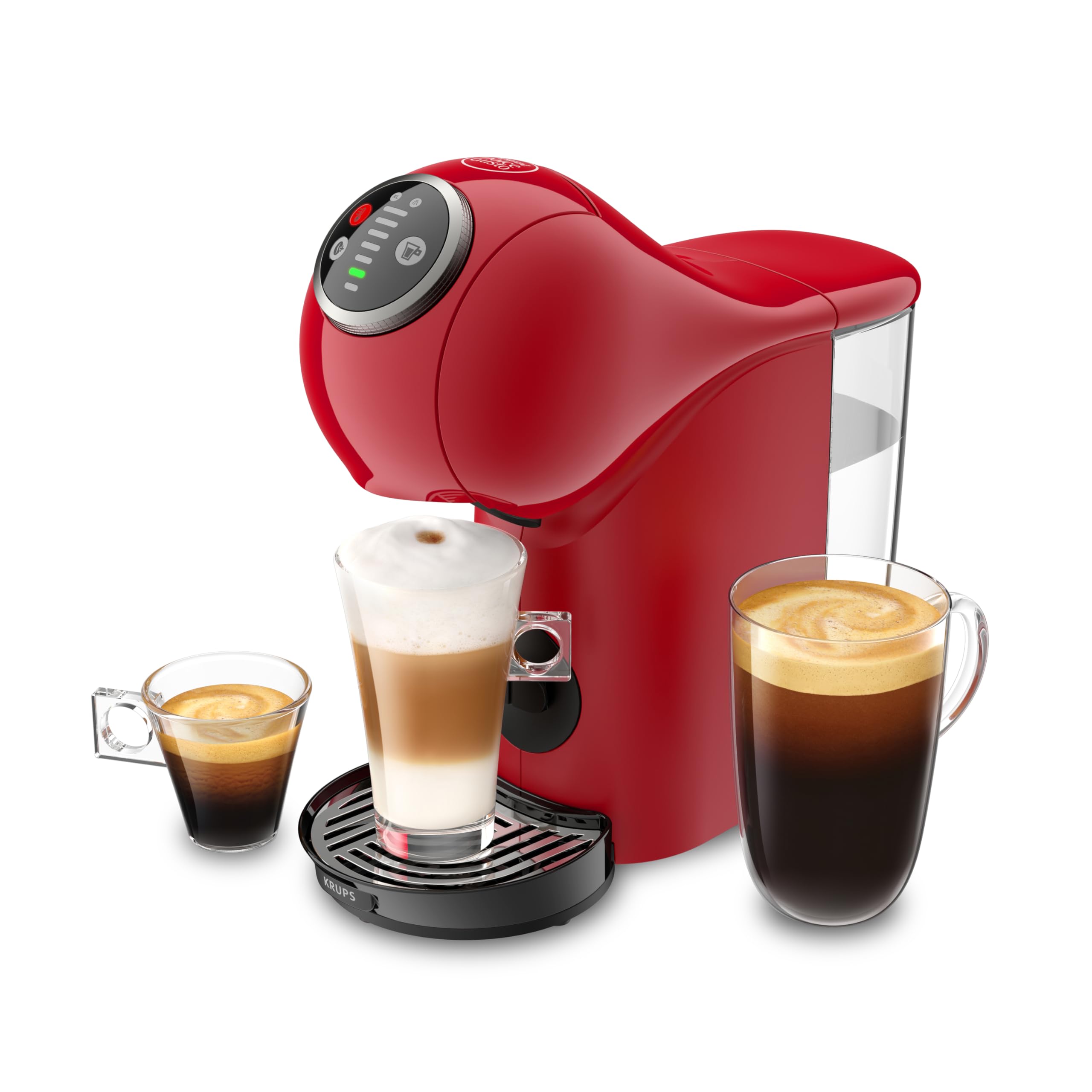 Opalineo - Dolce Gusto Machine à café capsules, 15 bars, Genio S Plus, Rouge KP340510