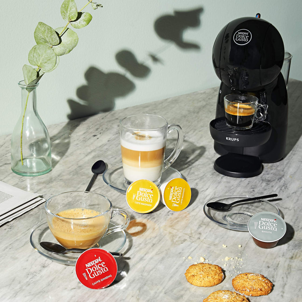 Opalineo - Dolce Gusto Petit XS, 0.8cl, Noir, Bouton Noir, KP1A3BKA